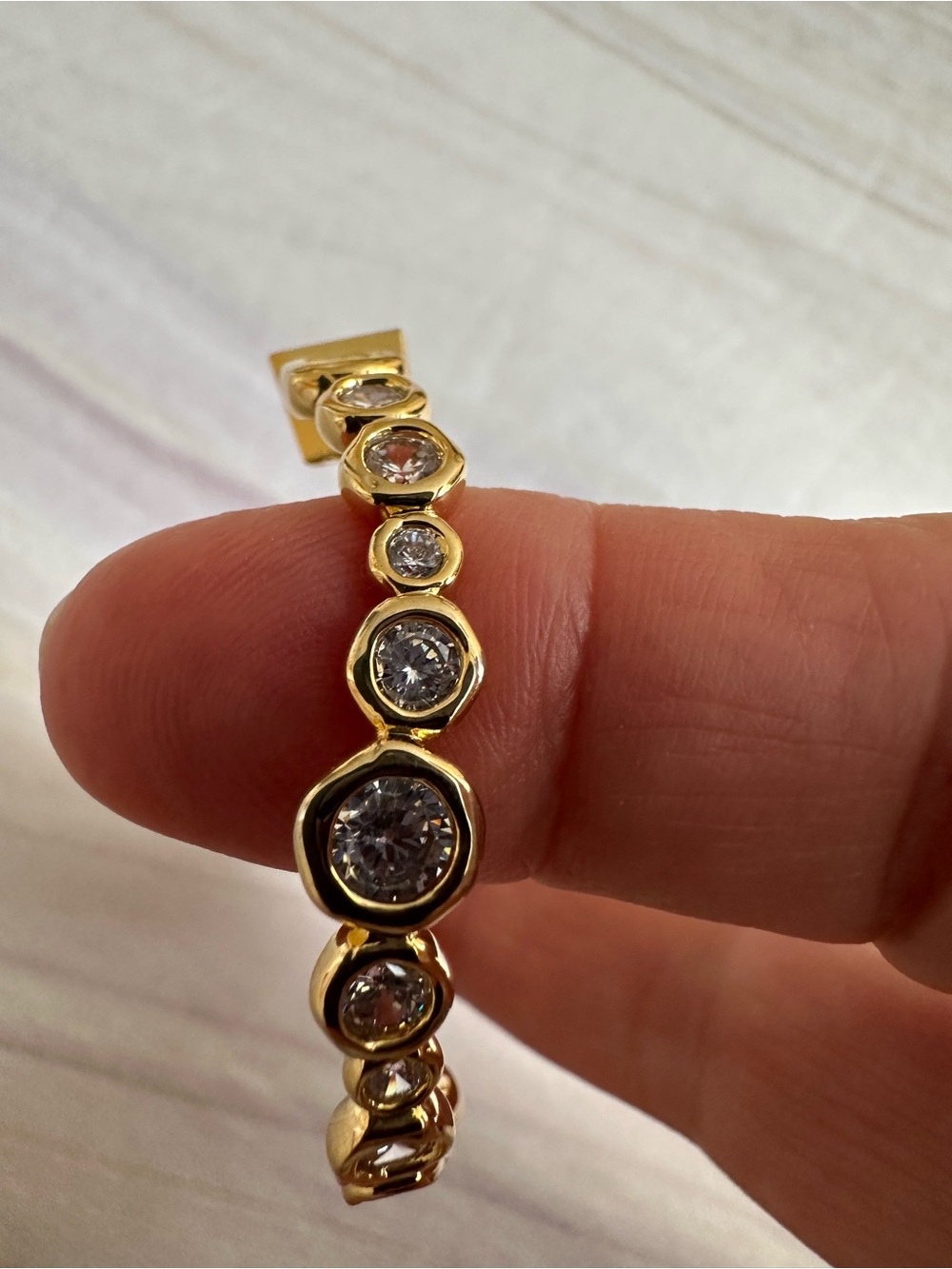 Alexis Bittar Gold Beaded Hoop Earrings - Picture 9 of 13